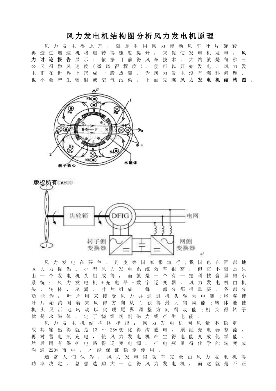 风力发电机结构图分析风力发电机原理_第1页