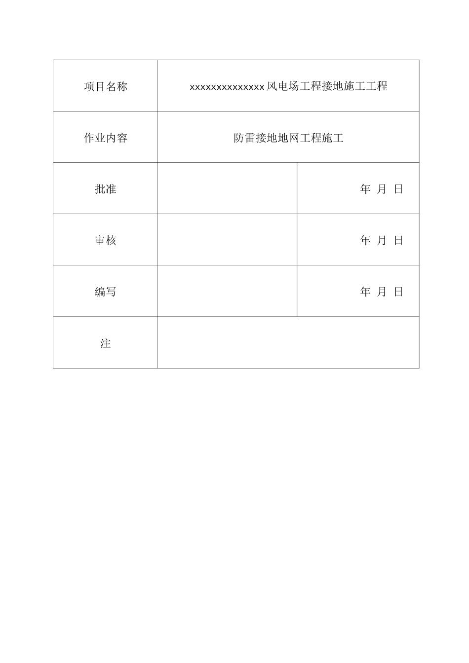 风电场工程接地施工工程方案_第2页