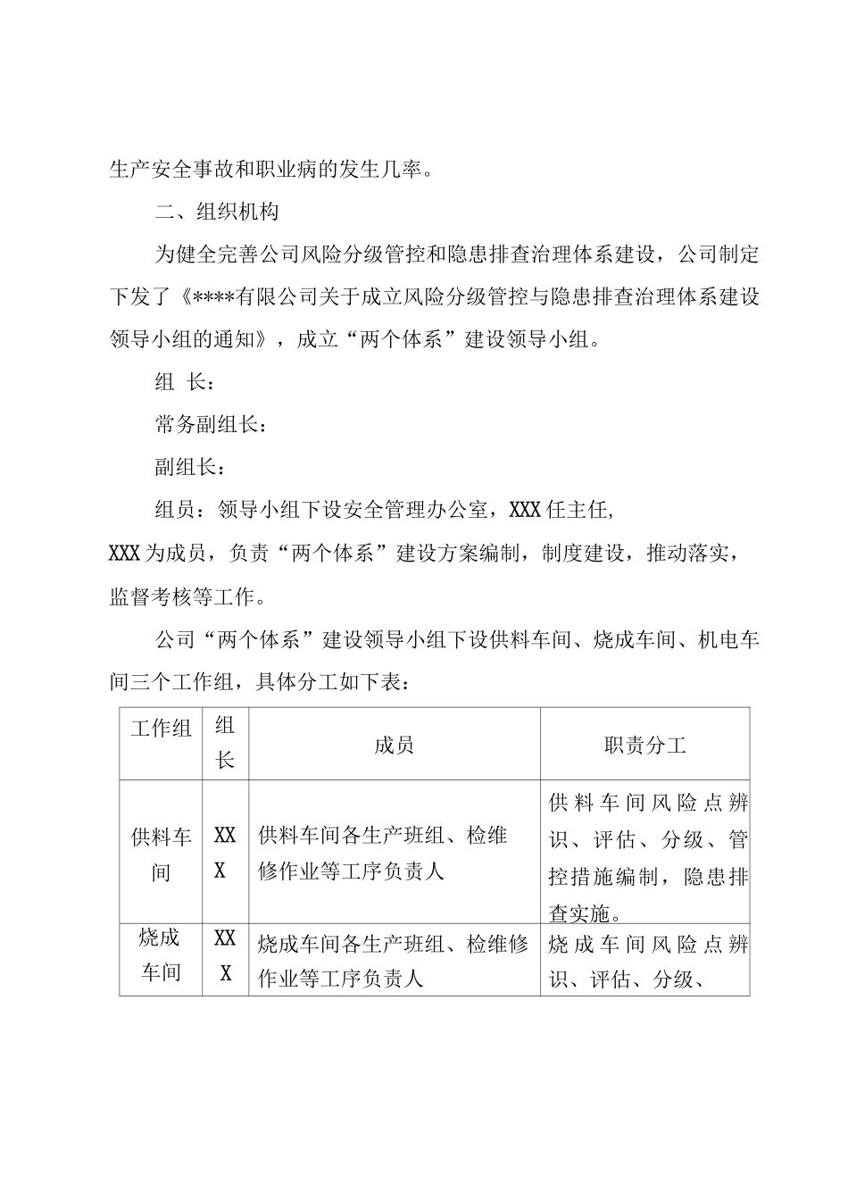 风险分级管控与隐患排查治理体系建设实施方案_第2页