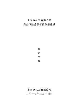 风险分级管控体系建设推进方案