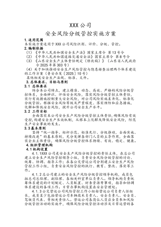 风险管控实施方案