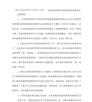 风险管理报告