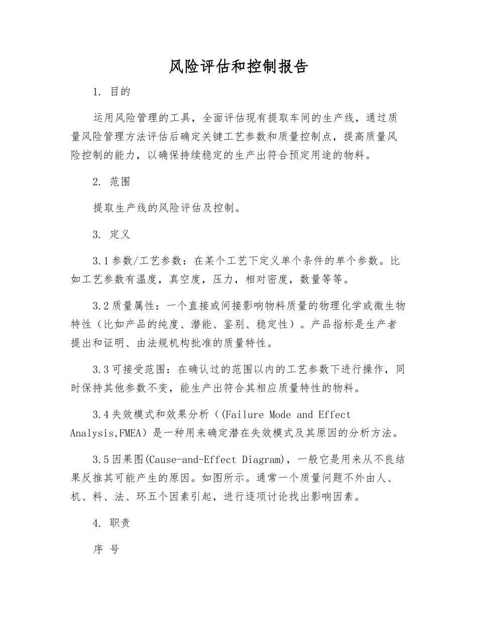 风险评估和控制报告_第1页