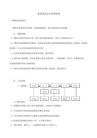 食堂食品安全管理制度