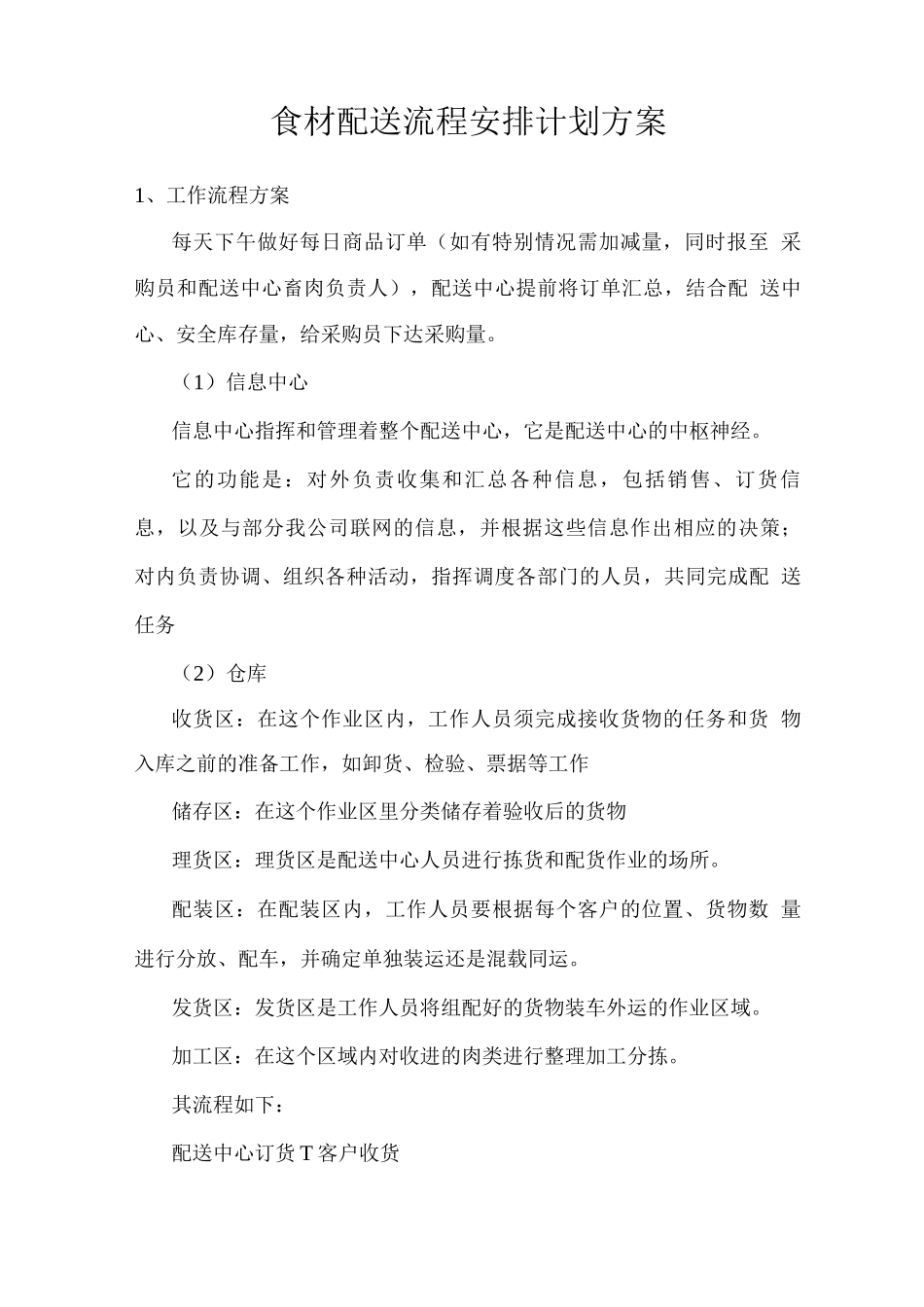 食材配送流程安排计划方案_第1页