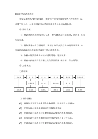 餐具化学法洗消程序