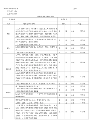 验收报告-地面标识刷涂维修验收单