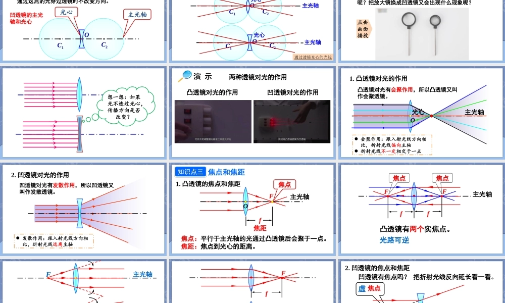 （24人教版）八年级物理上册第1节 透镜 课件