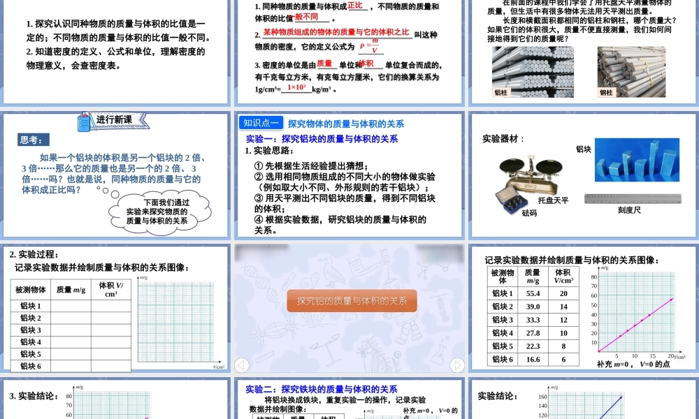 （24人教版）八年级物理上册第2节 密度 课件