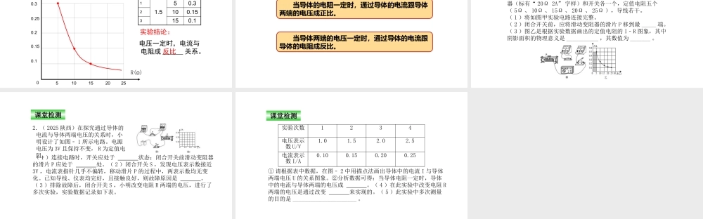 （25秋）人教版九年级物理17.1电流与电压和电阻的关系 课件