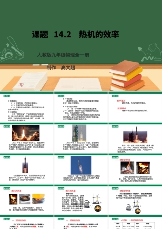 25秋人教版九年级物理14.2   热机的效率  课件