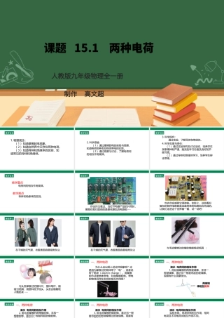 25秋人教版九年级物理15.1   两种电荷  课件