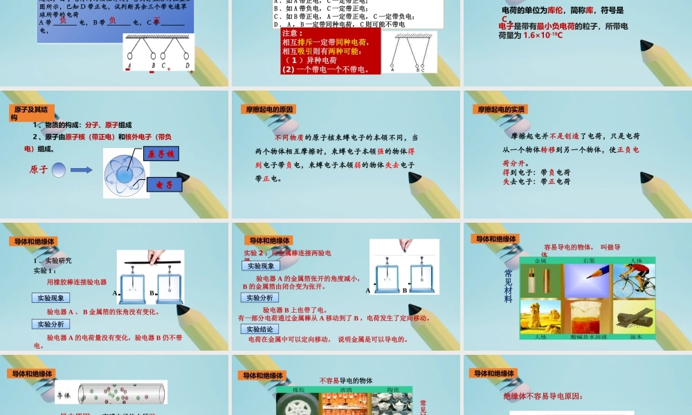 2025秋-人教版九年级物理15.1第一节两种电荷（课件）