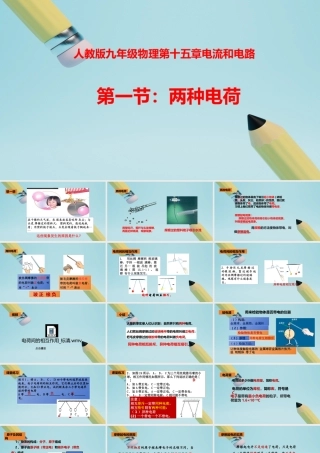 2025秋-人教版九年级物理15.1第一节两种电荷（课件）