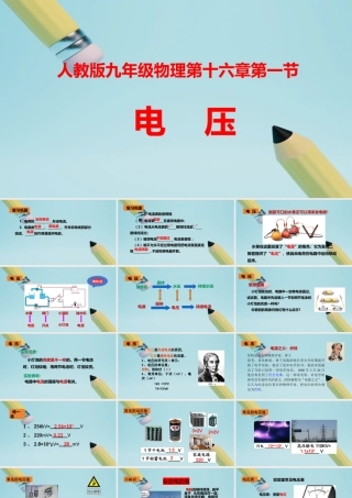 2025秋-人教版九年级物理16.1电压（课件）