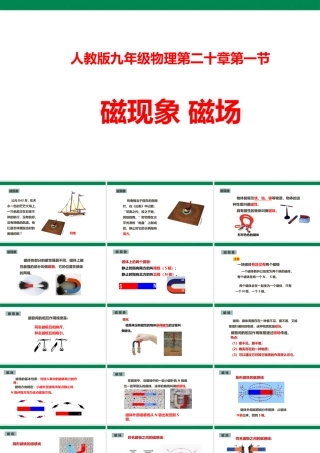 2025秋-人教版九年级物理20.1磁现象磁场（课件）