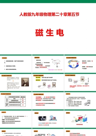 2025秋-人教版九年级物理20.5磁生电（课件）