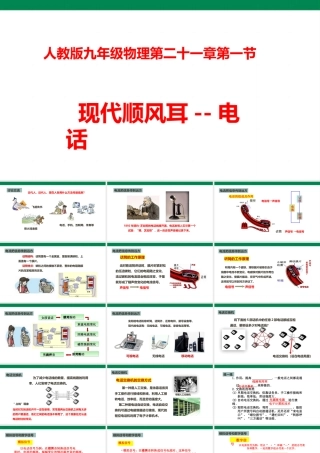 2025秋-人教版九年级物理21.1现代顺风耳-电话（课件）