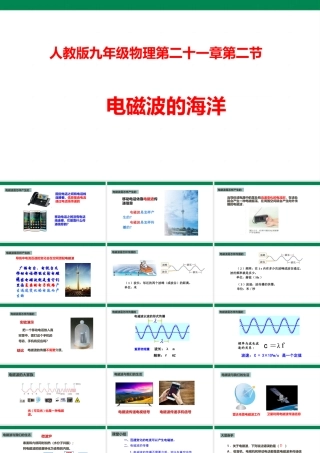 2025秋-人教版九年级物理21.2电磁波的海洋（课件）