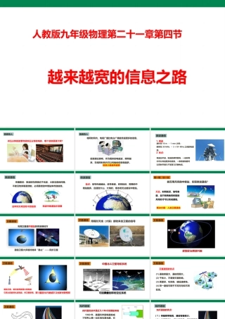 2025秋-人教版九年级物理21.4越来越宽的信息支路（课件）