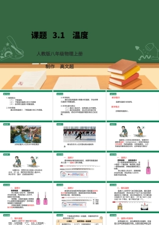 （2024人教版）八年级物理上册3.1  温度  核心素养课件 