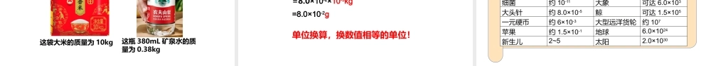 （2024人教版）八年级物理上册6.1   质量  核心素养课件