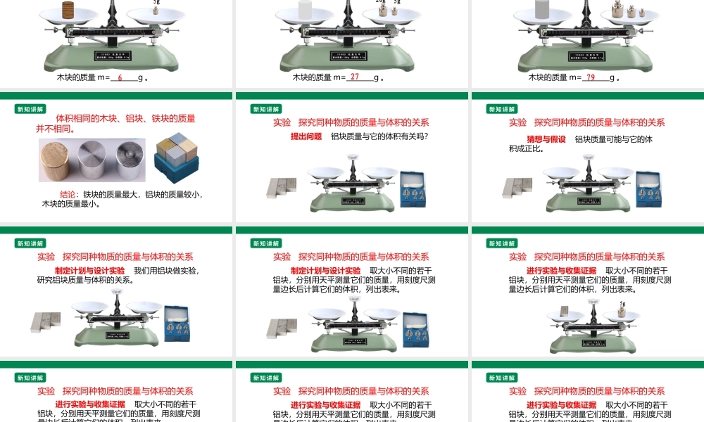 （2024人教版）八年级物理上册6.2   密度 核心素养课件