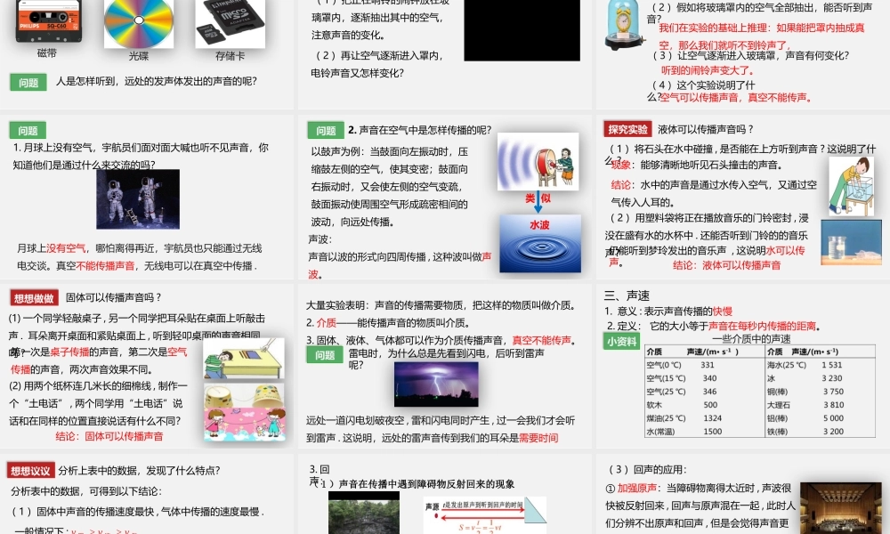 24人教版-八年级物理上册2.1 声音 课件