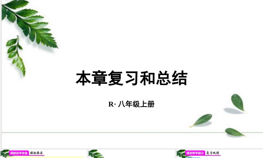 2024人教版八年级物理上册第2章复习和总结  课件