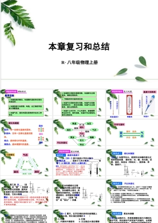 2024人教版八年级物理上册第3章 本章复习和总结  课件