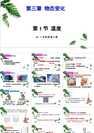 2024人教版八年级物理上册第三章 物态变化第1节 温度 课件