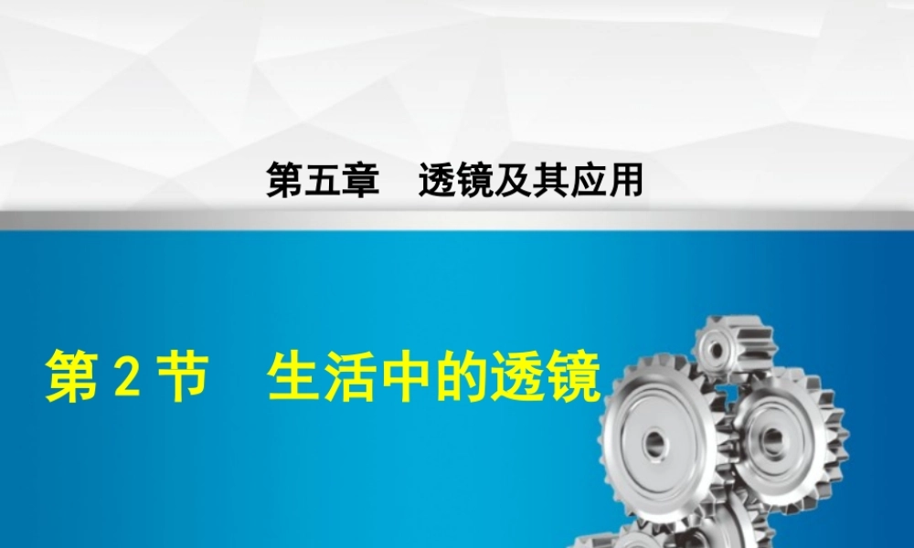 2024人教版八年级物理上册第五章  透镜及其应用第2节 生活中的透镜 课件