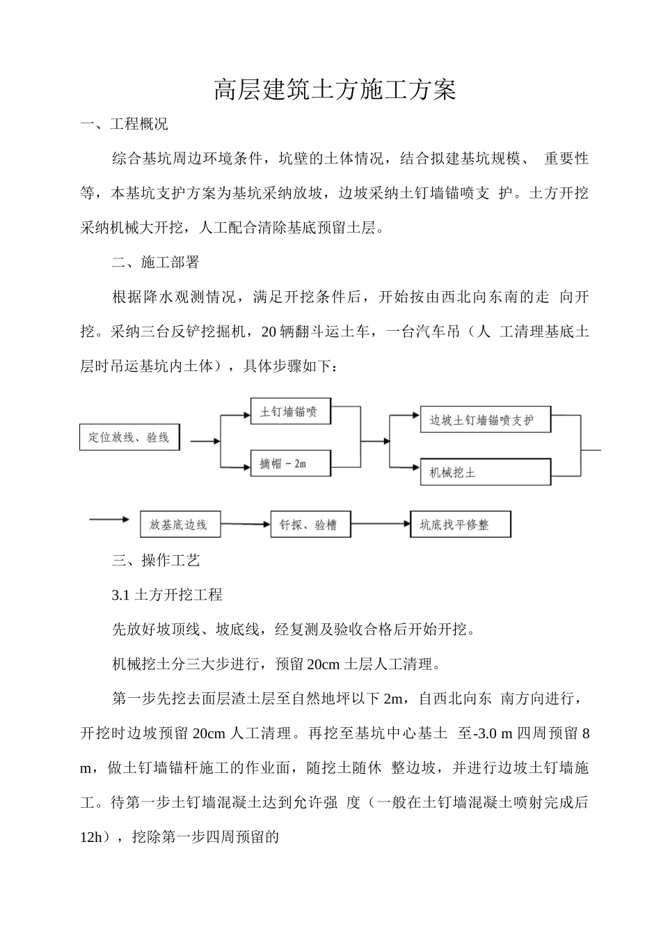 高层建筑土方施工组织设计方案_第1页