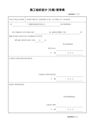 高支模施工专项方案