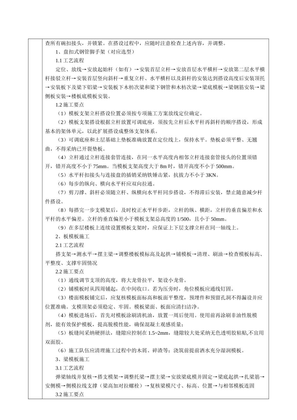 高支模施工技术交底_第2页