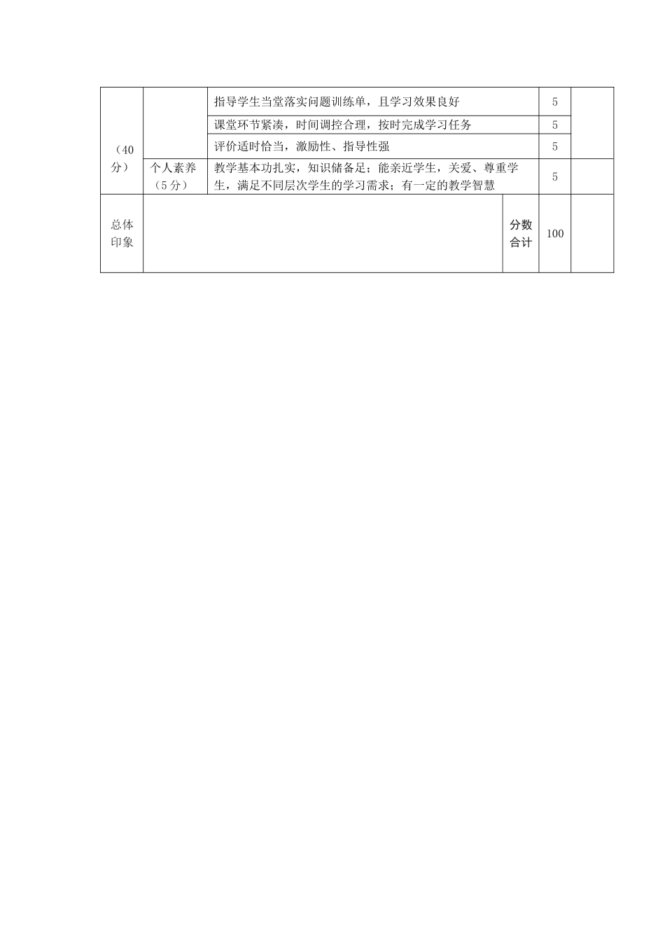 高效课堂教学评价表_第2页
