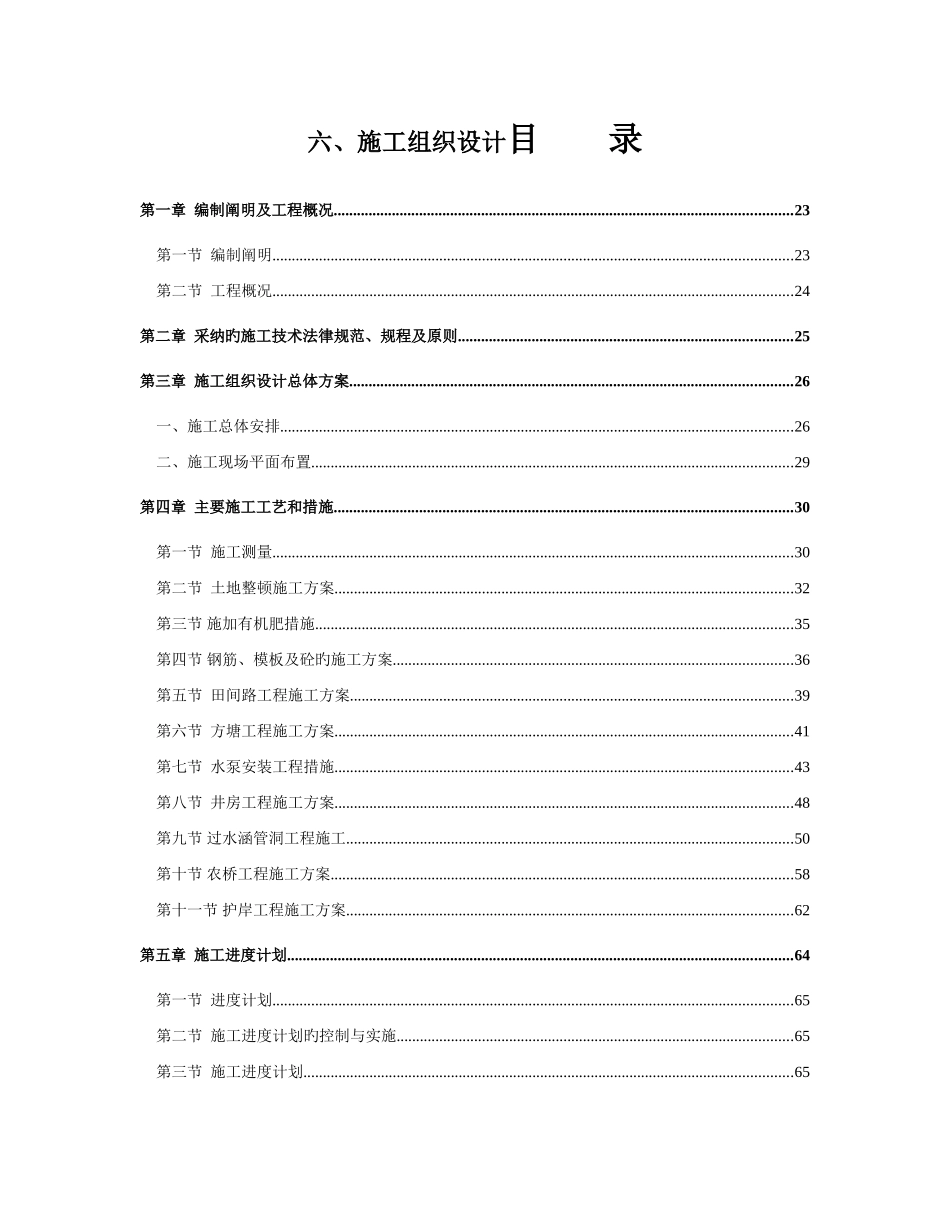 高标准农田建设项目施工组织设计_第1页