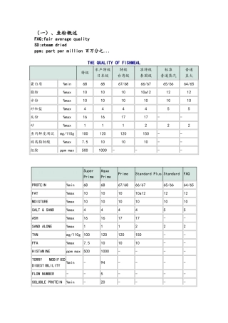 鱼粉基本知识