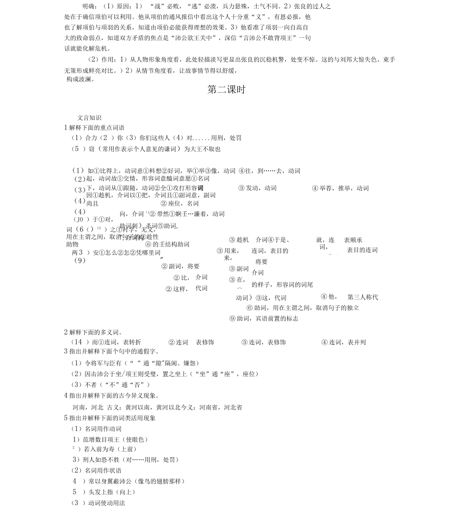 鸿门宴导学案答案_第3页