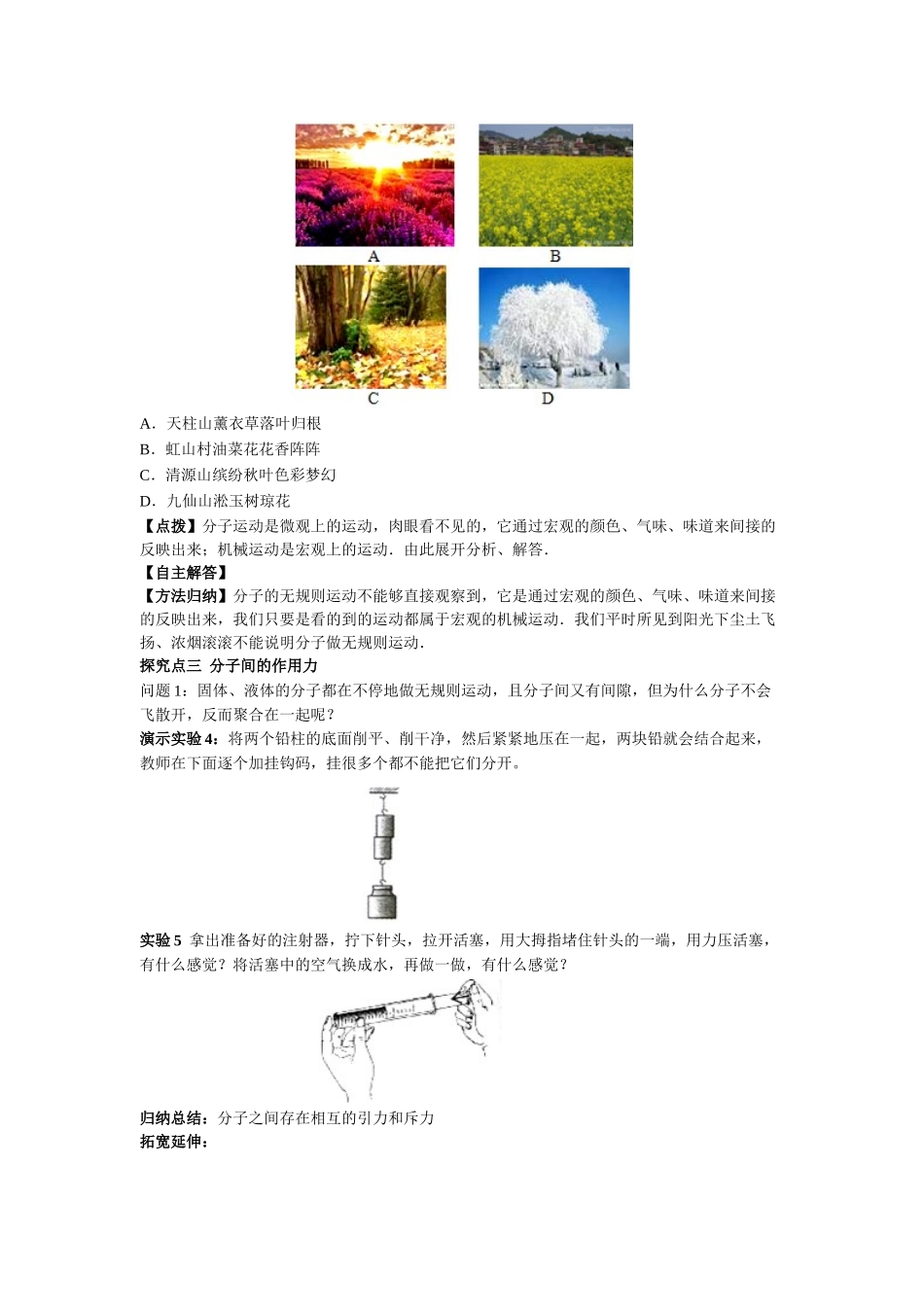 （25秋）人教九年级物理第13章第1节 分子热运动教案（带反思）_第3页