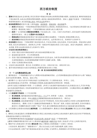 00316西方政治制度重点复习资料