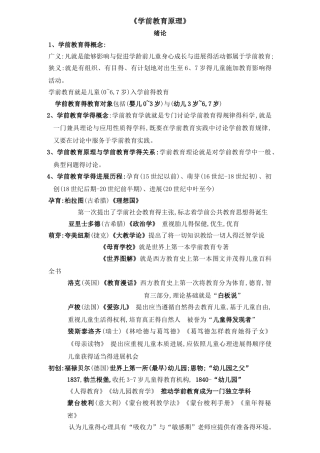 00398《学前教育原理》复习资料