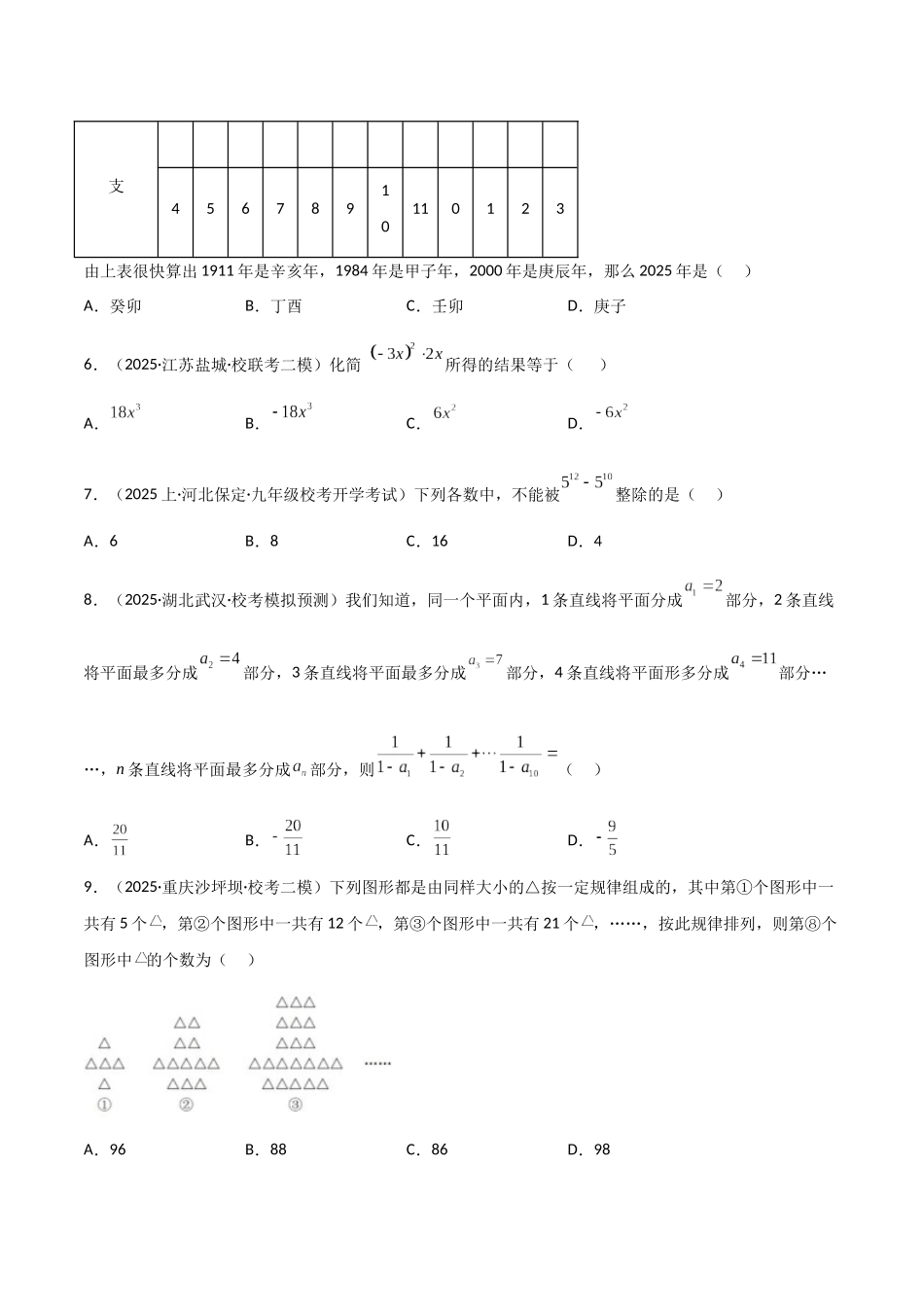 【2026中考】数学核心考点精讲精炼-考点02整式与因式分解（学生版+名师详解版）_第2页