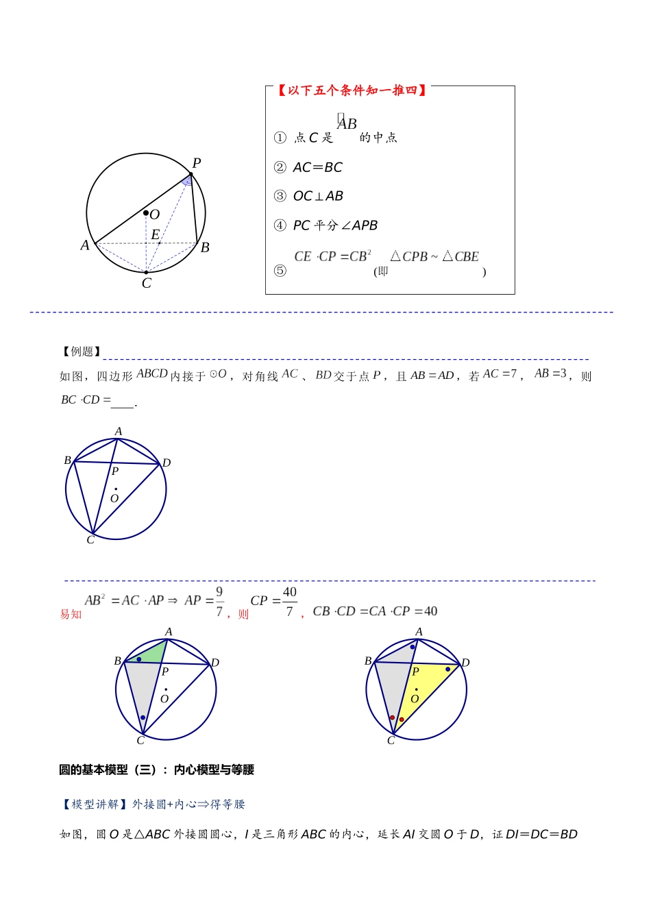 2026年中考数学-模型·方法·技巧突破  专题1-7一文讲透圆的十大基本模型·母题溯源（学生版+名师详解版）_第3页