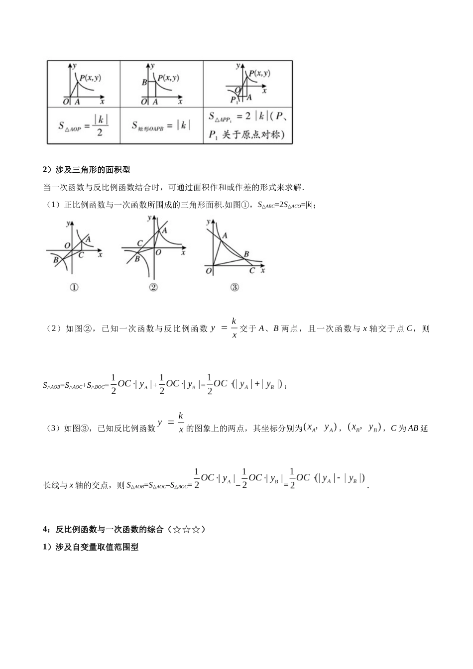 2026中考数学核心考点精讲精炼-考点11反比例函数（学生版+名师详解版）_第2页