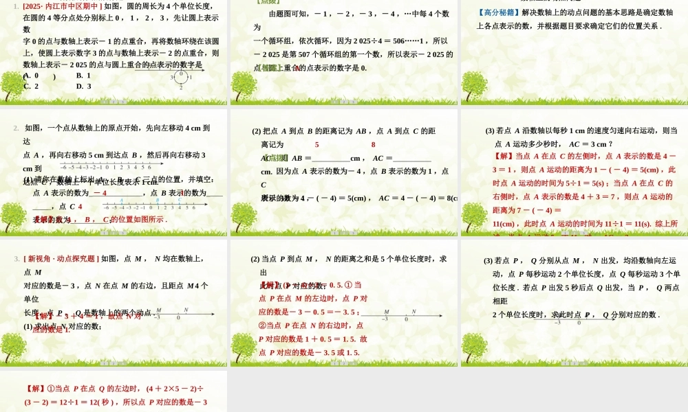 【25年秋】七年级数学上册-阶段拔尖专训3　与数轴有关的规律及应用 课件