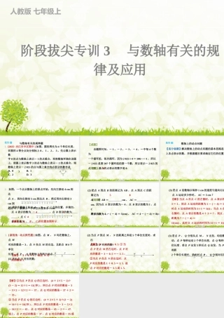 【25年秋】七年级数学上册-阶段拔尖专训3　与数轴有关的规律及应用 课件