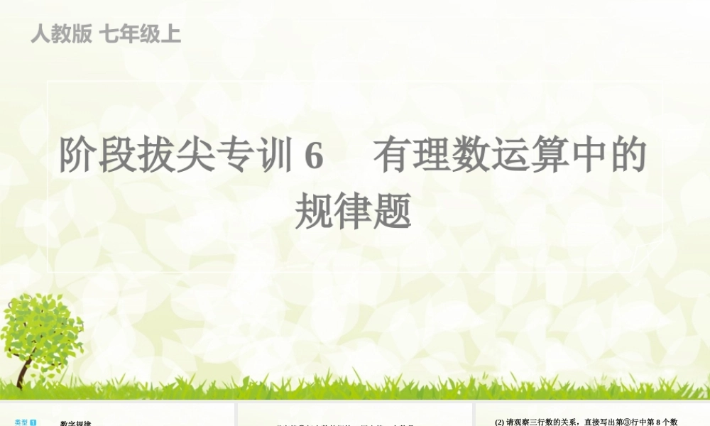 【25年秋】七年级数学上册-阶段拔尖专训6　有理数运算中的规律题 课件