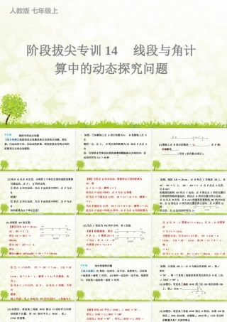 【25年秋】七年级数学上册-阶段拔尖专训14　线段与角计算中的动态探究问题 课件