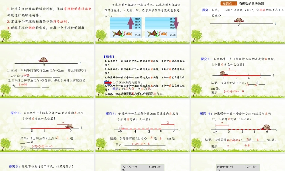 24版-人教七年级上册2.2.1  有理数的乘法  第1课时 素养课件